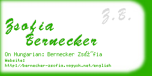 zsofia bernecker business card